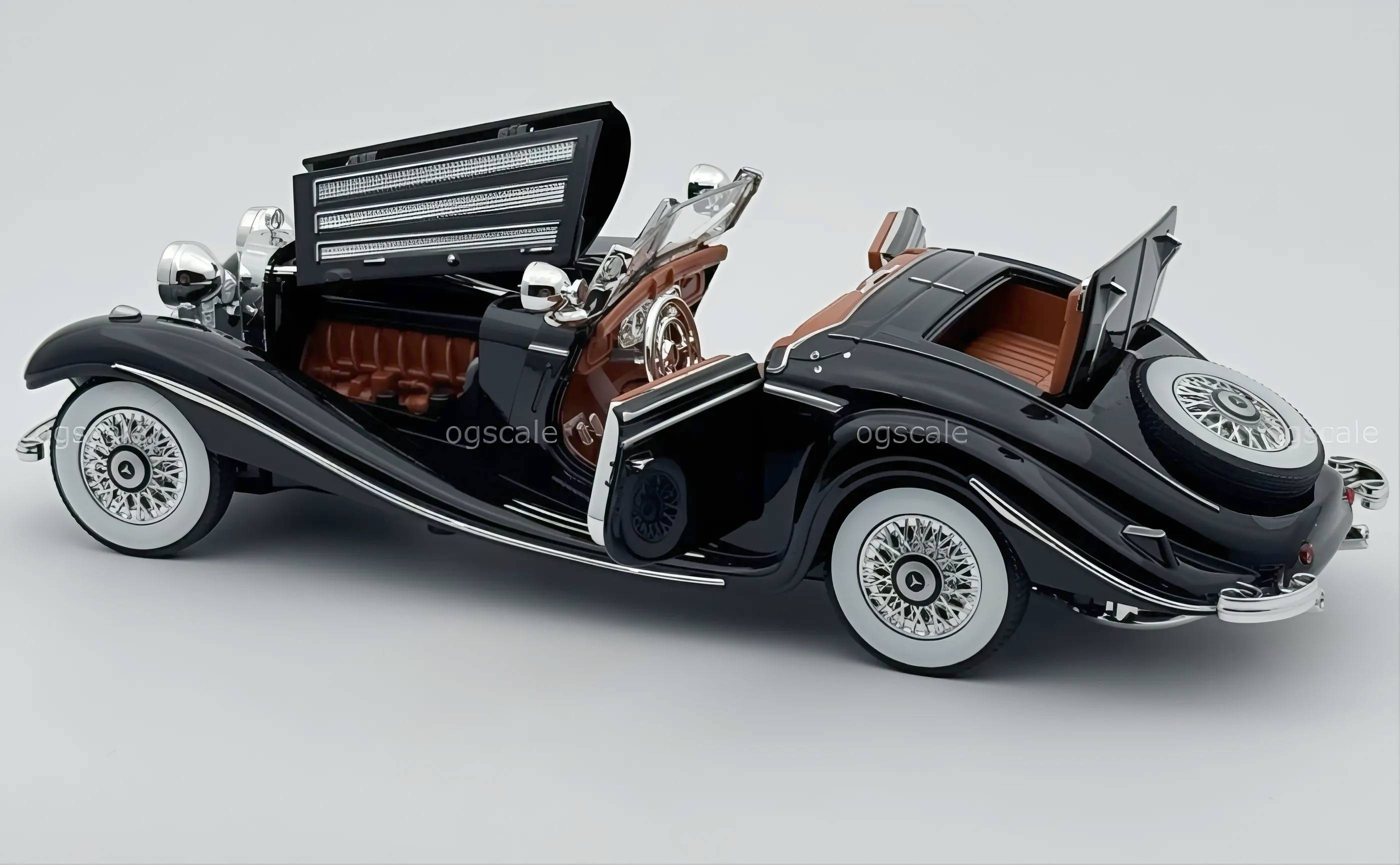 1936 Mercedes Benz 500K 1:24 Roadster diecast scale model car collectible
