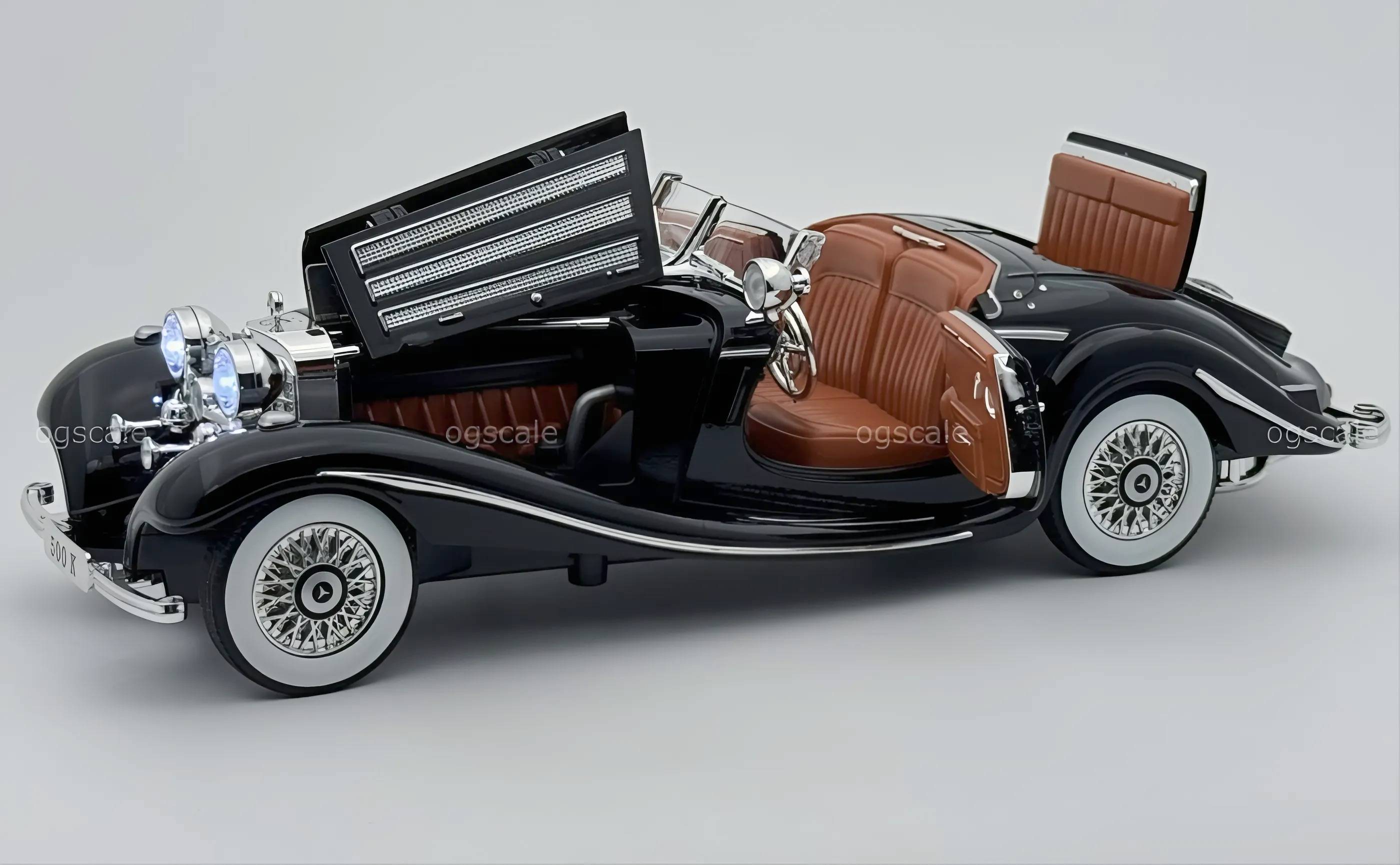 1936 Mercedes Benz 500K 1:24 Roadster diecast scale model car collectible