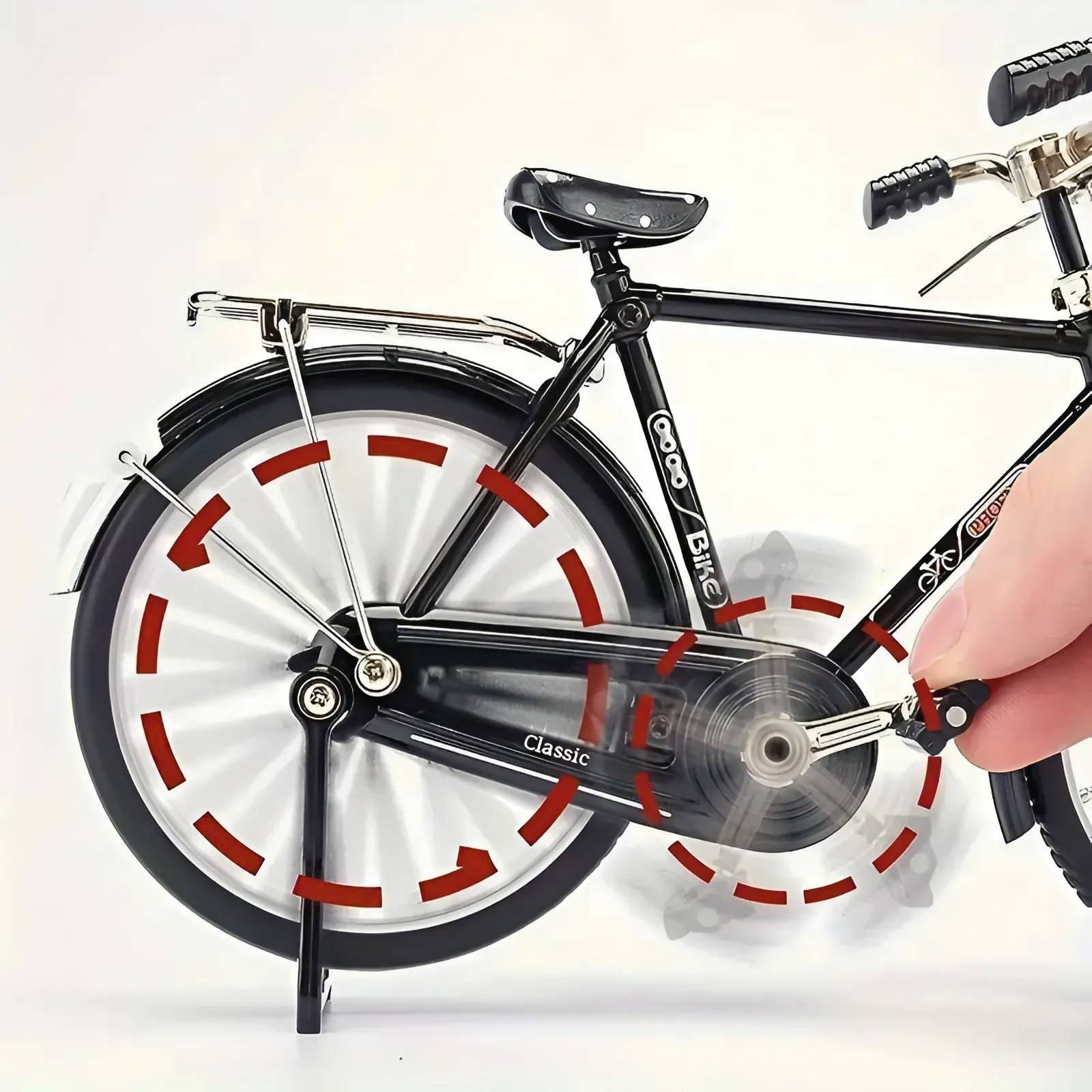Classic Bicycle Metal Scale Model Diecast Miniature Collection with accessories