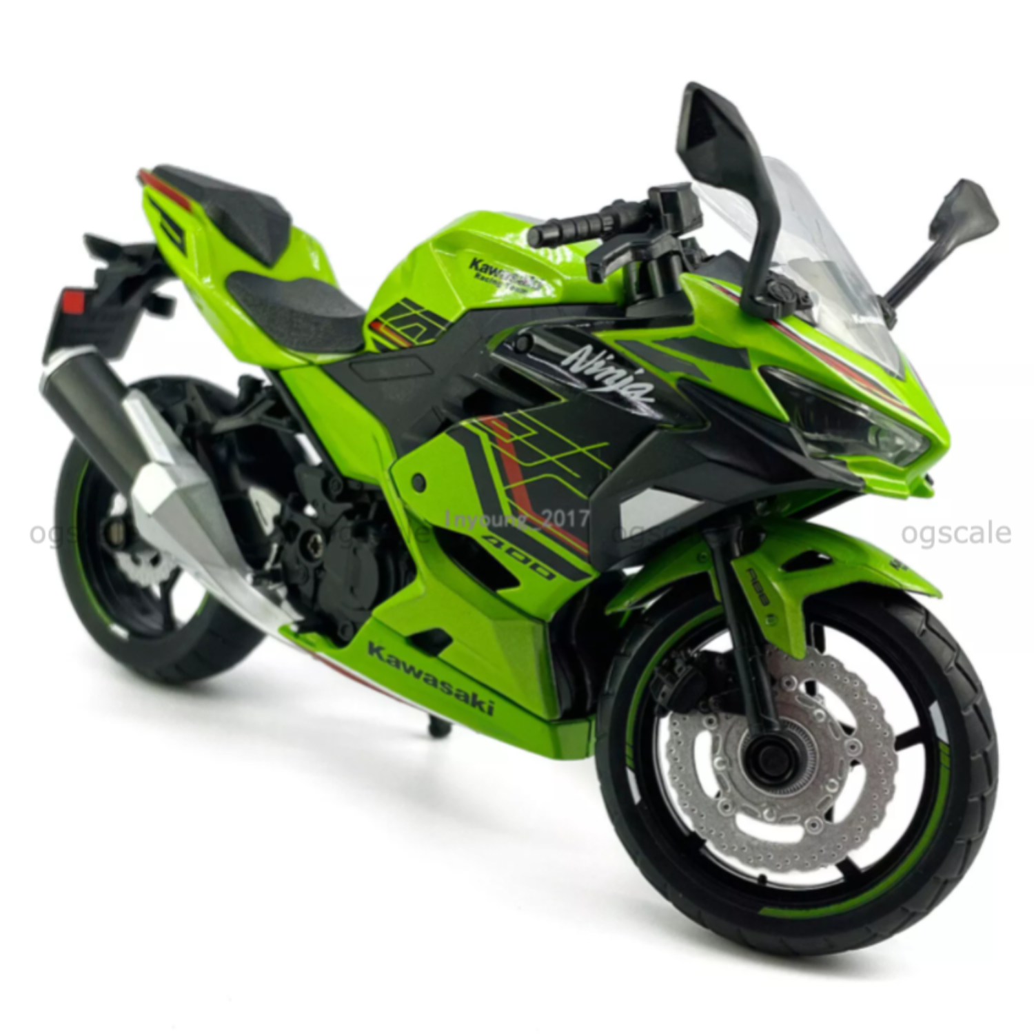 Kawasaki Ninja 400 Green 1:12 CCA licensed diecast scale model bike collectible