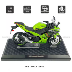 Kawasaki Ninja 400 Green 1:12 CCA licensed diecast scale model bike collectible
