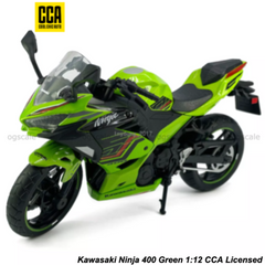 Kawasaki Ninja 400 Green 1:12 CCA licensed diecast scale model bike collectible