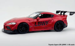 Toyota GR Supra LBWK 1:18 diecast scale model car collectible - Big Size
